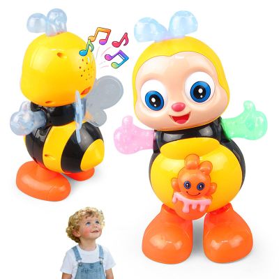 EZNFSW Dancing Bee Toy with Music & Lights, Avejita Chiquitita Juguete, Interactive Moving Eyes & Body for Toddlers (2pcs)