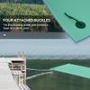 12 ft x 5 ft Floating Water Mat with Cup Holders for Lake River Pool Use, 3-Layer XPE Foam Roll-Up Float Dock for 2-3 Adults view 2