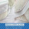 Personalized Blue Bow Sherpa Blanket, Checkered Pinky Blanket, Custom Name, Cozy Throw for Kids and Teens view 4