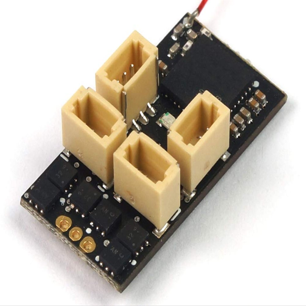 AEORCACC Mini RX145-E FRSKY-D16 (FCC&EU) V1 Mode 5-Channel Receiver with Integrated 5A 1S Brushless ESC for RC Plane Receiver Spare Parts Airplane Replacement Parts