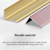 WZZHHJ L-Shape Aluminum Corner Guard  Impact-Resistant & Corrosion-Resistant Finish | Easy Cut-to-Size with Back-Groove for Strong Adhesion (Champagne,15 * 15mm/0.9m) view 2