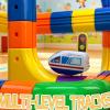 Aesinos Electric Train Set for Kids,Mix-and-Match Cubes Trackfusion Gravity-Defying 3D Embedded Layouts & Motorized Car 3 4 5 6 7 8 Years Old Boys Girls Birthday (132PCS-3Car) view 3