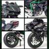 Collection 1:12 Alloy Diecast Motorcycle Model Toys Wheel Steering for for Ninja H2R(Blue) view 4