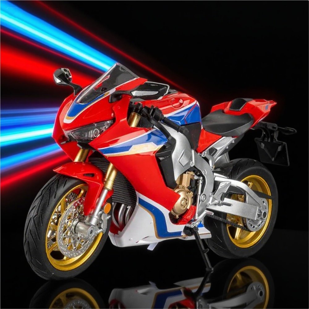 Collection 1:9 Motorcycle Model Diecasts Portable Racing Finger Motobike Simulation Collection Toys for H-ONDA CBR 1000RR-R(Red)