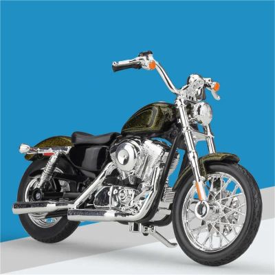 PuLaif Collection Motorcycle Model Toy Collection Die Cast Metal 1/18 for Harley XL 1200V for Seventy-Two 2013(Black)