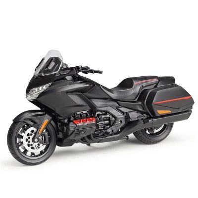 PuLaif Collection Motorcycle Alloy Toy Model Gift Collection 1/12 for H-ONDA Gold Wing 2020 Toys Birthday(Black)