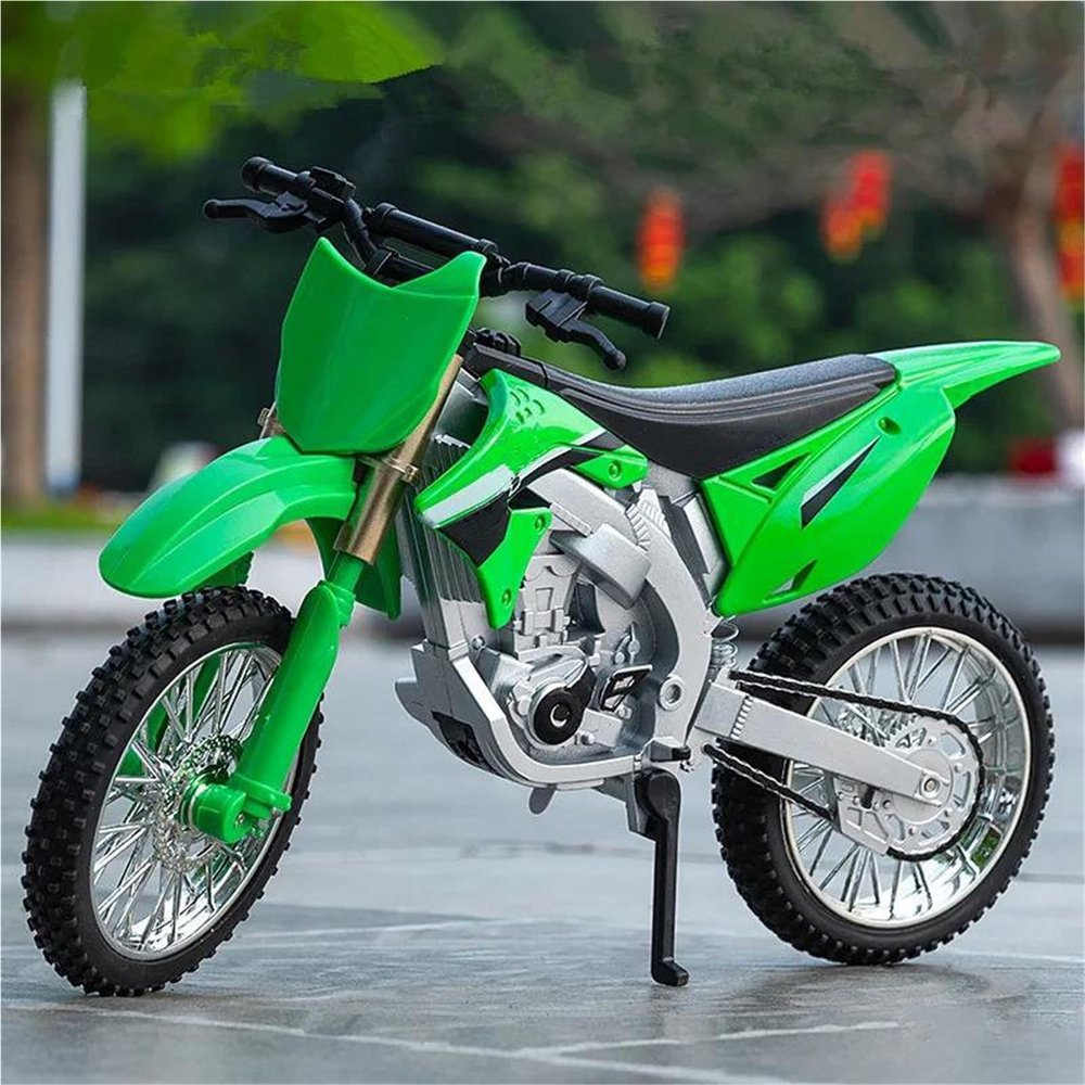 Collection 1:10 Motorcycle Model Diecasts Portable Racing Finger Motobike Simulation Collection Toys for KX450 KX 450(Green)