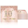 10th Birthday Decorations for Girls - 40pcs 10th Birthday Napkins, Rose Gold Disposable Paper Napkins for 10 Year Old Girls,In My Double Digits Era & Peace Out Single Digits Party Decor view 1
