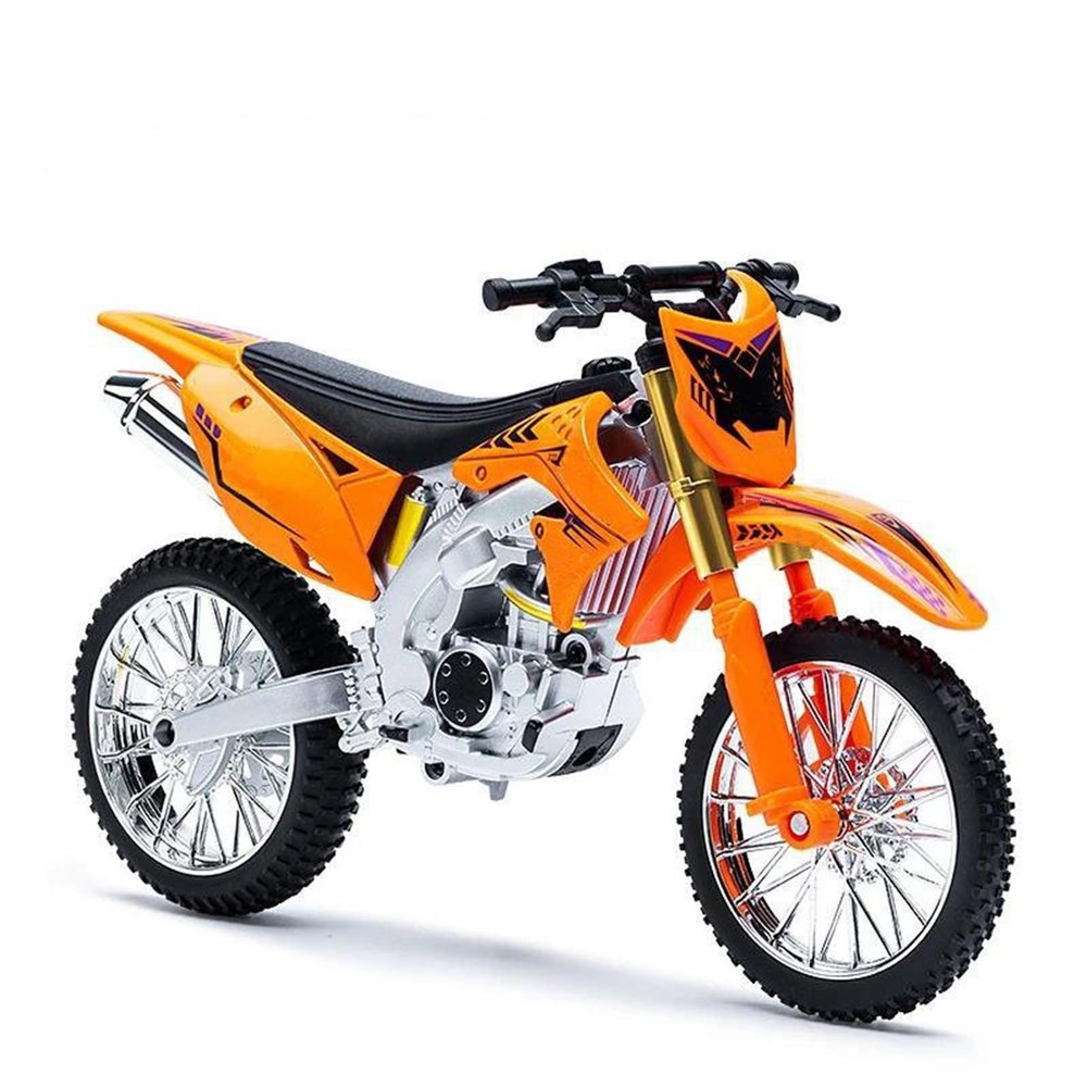 Collection 1:10 for KX450 Alloy Sports Motorcycle Model Diecast Metal Street Crosscountry Racing Simulation Toy Gift(Orange)