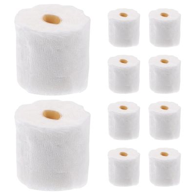 10Pcs Dollhouse Toilet Paper Rolls Tearable, Miniature Dollhouse Accessories Simulation Tissue for Kitchen, Bathroom, Home Decor Miniatures