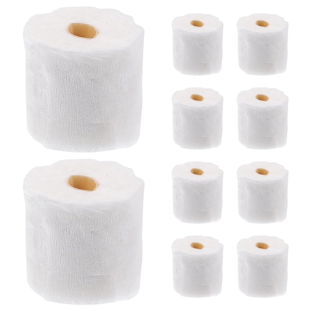 10Pcs Dollhouse Toilet Paper Rolls Tearable, Miniature Dollhouse Accessories Simulation Tissue for Kitchen, Bathroom, Home Decor Miniatures