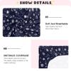 Starry Night Star Sun Moon Blue Baby Crib Mattress Sheets 27 x 39In Breathable Toddler Girls Pack n Play Sheets for Baby Bedding view 4