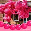 PartyWoo Hot Pink Linking Balloons 100pcs 12 Inch Magenta Fuchsia Link Balloons for Baby Shower Gender Reveal Engagement Bachelorette Wedding Bridal Shower Birthday Party Decorations Pink-W09 view 3
