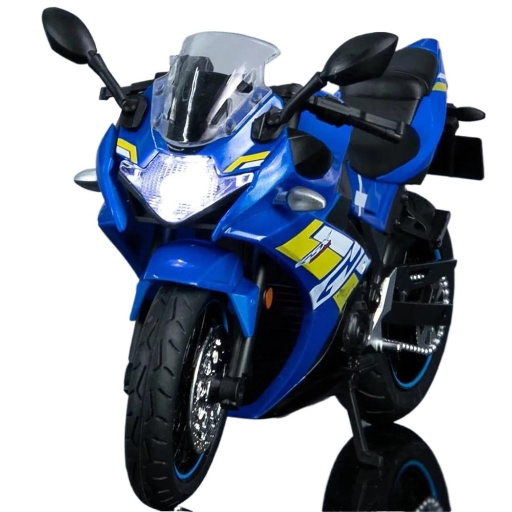 Collection 1:12 for Suzuki GSX-250R Metal Model Alloy Diecast Motorcycle Simulation Toy with Light Sound Collection Gift(Blue)