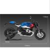 Collection Motorcycle Model Diecast Metal Street Racing Sound and Light Toy Gift 1:12 for BMW Latte R Nine T Alloy Retro for Sports(Silver) view 3
