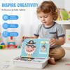 Magnetic Puzzles Face Dress Up Travel Game Double Side Preschool Educational Learning Toy for Kids, 2026 New Creative Educational Magnetic Book with Write Board for Toddlers 3-6 (#03) view 2