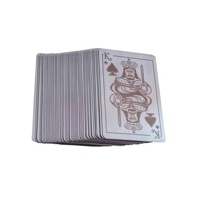 304 Stainless Steel Cards 54PCS Full Metal Playing Cards Poker Deck Thick Double-sided Carving Playing Throwing Cards Game Bulk for Adults No-burr Waterproof Reusable Collectable Long-lived (Style-C)