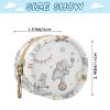 Elephant White Moon Animal Pacifier Holder Case Newborn Pacifier Storage Pouch for Boys Girls Easy Attach to Diaper Bag Portable Baby Essentials Container view 3