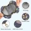 Hearts Macaron Black Pacifier Holder Case Newborn Pacifier Storage Pouch for Boys Girls Easy Attach to Diaper Bag Portable Baby Essentials Container view 4