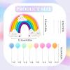 17Pcs Colorful Rainbow Balloon Cake Topper Set Featuring Soft Pottery Rainbows Mini Balloon Balls Cupcake Toppers for Birthday Wedding Parties view 2