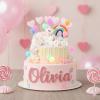 17Pcs Colorful Rainbow Balloon Cake Topper Set Featuring Soft Pottery Rainbows Mini Balloon Balls Cupcake Toppers for Birthday Wedding Parties view 4