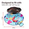 MEKA Tuff Tray Large 38"x38" Black with Stand + Waterproof Sensory Mat 67" Blue, Activity Tray with playmat for Kids Creative, Messy, Everyday Fun, Children and Toddlers Stuff, Outdoor and Indoor view 2