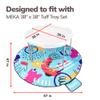 MEKA Tuff Tray Large 38"x38" White with Stand + Waterproof Sensory Mat 67" Blue, Activity Tray with playmat for Kids Creative, Messy, Everyday Fun, Children and Toddlers Stuff, Outdoor and Indoor view 2