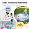 MEKA Tuff Tray Large 38"x38" White with Stand + Waterproof Sensory Mat 67" Blue, Activity Tray with playmat for Kids Creative, Messy, Everyday Fun, Children and Toddlers Stuff, Outdoor and Indoor view 3
