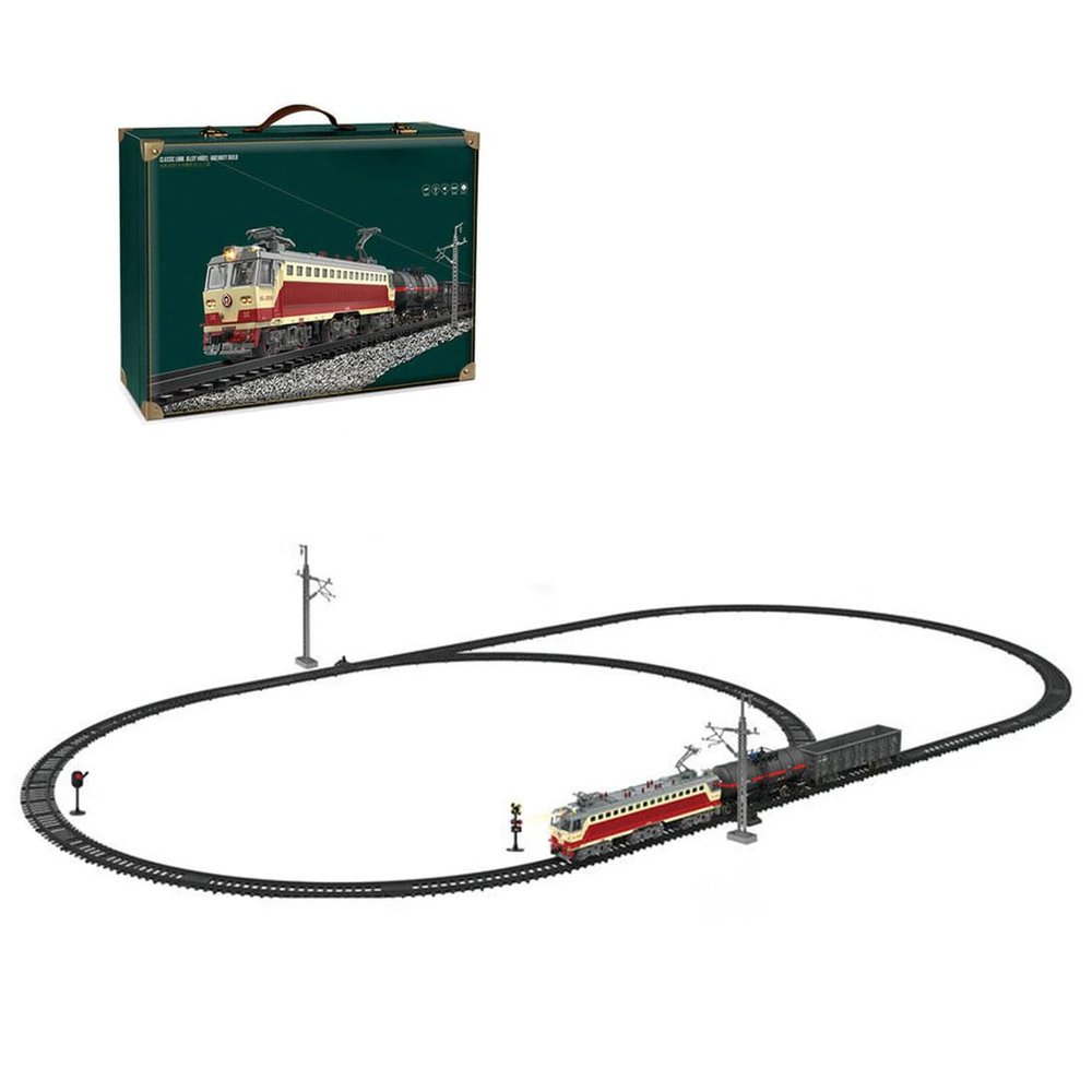 RTRHOBBY SS7C Alloy Electric Train Set with Carriages and Long Track