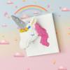 3D Building Block Animal Head Portrait Set, Elephant and Unicorn Wall Decor, 3400+ Pieces, Gray and Pink Design, 11x9.7x6.4 inch and 9.4x6.5x11.4 inch view 4