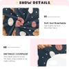 Cartoon Croissants and Dots Navy Baby Crib Mattress Sheets 27 x 39In Standard Size Toddler Boys Playard Sheets for Baby Bedding view 4