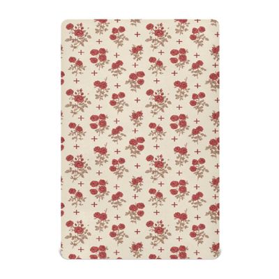 Rose and Crosses Baby Crib Bed Sheets 52'' x 28'' Soft Microfibre Toddler Boys Crib Bedding Sets for Baby Bedding