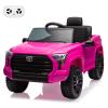 12V Licensed Toyota Tundra Ride-on Truck, Remote Control Electric Car with Spring Suspension, 3-Speed Kids Vehicle with Music & LED Lights for Ages 3+ view 1