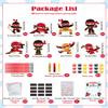 24 Set Ninja Party Favors - with Magnets Diamond Stickers Glitter Glue Pens - Karate Party Favors for Kids - Non-Toxic DIY Wooden Ninja Paint Crafts - Goodie Bags Gifts Prizes for Kids Boys Toddler view 2