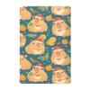 Cartoon Cute Capibara with Xmas Hat Orange Baby Mini Crib Sheet 27 x 39In Soft Stretchy Toddler Girls Pack n Play Sheets for Travel view 1