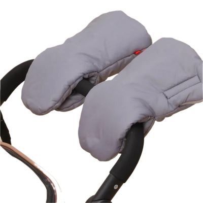 2pair Winter Pram Hand Muff Baby Carriage Pushchair Warm Fur Fleece Cover Wind Waterproof Cart Glove Stroller Accessories(Clear)