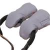 2pair Winter Pram Hand Muff Baby Carriage Pushchair Warm Fur Fleece Cover Wind Waterproof Cart Glove Stroller Accessories(Clear) view 1