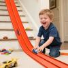 Flexible Race Track for Kids, Flexible Car Track 15Ft Race Track Compatible with Diecast 1/64th Cars, Roll Up Car Ramp Toy with Strong Suction Cups view 1