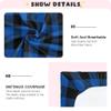 Blue Black Gingham Buffalo Plaid Baby Crib Bed Sheets 52'' x 28'' Soft Microfibre Kids Boys Fitted Crib Sheet for Baby Bedding view 4