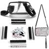 Abbylike Mini Chinese Mahjong Set, 144 Tiles Portable Mahjong Complete Set with Crossbody Bag & 2 Dice, Authentic Travel Game for Adults & Family for Outdoor Fun, Travel, Family Gathering view 1