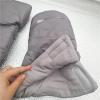 2pair Winter Pram Hand Muff Baby Carriage Pushchair Warm Fur Fleece Cover Wind Waterproof Cart Glove Stroller Accessories(Gray) view 4