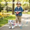 2026 Hopping Dog Interactive Electronic Plush Puppy Toy - Realistic Puppy with Touch Sensing, Voice Mimic, Lifelike Sounds, Tongue & Licking Motion, Leash Remote view 4