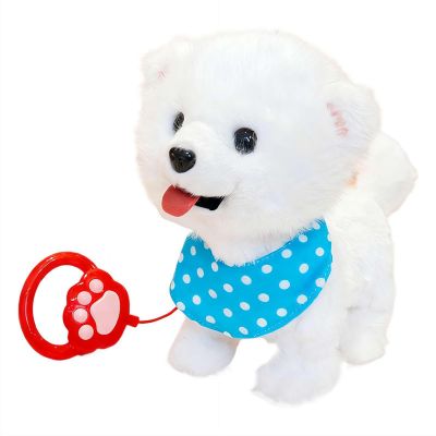 2026 Hopping Dog Interactive Electronic Plush Puppy Toy - Realistic Puppy with Touch Sensing, Voice Mimic, Lifelike Sounds, Tongue & Licking Motion, Leash Remote
