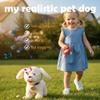 2026 Hopping Dog Interactive Electronic Plush Puppy Toy - Realistic Puppy with Touch Sensing, Voice Mimic, Lifelike Sounds, Tongue & Licking Motion, Leash Remote view 2