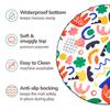 MEKA Tuff Tray Small 28"x28" Black with Stand + Waterproof Sensory Mat 67" White, Activity Tray with playmat for Kids Creative, Messy, Everyday Fun, Children and Toddlers Stuff, Outdoor and Indoor view 4