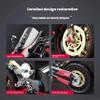 2-in-1 Building Set, Orange Tow Truck and Black Racing Motorcycle, 875 Pieces Construction Toy with Mechanical Functions and Rescue Theme33x9x6.5cm Truck with 34.5x19.4x13.1cm Motorcycle view 4