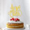 Aries Queen Cake Topper - Aries Birthday Decorations - February March Birthday Decorations Gold view 4