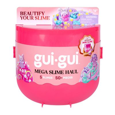 GUI GUI Mega Slime Haul, 5 Scented Slimes, 50+ Pieces, Kids Toys