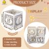 Amyhill 6 Pcs Cielito Lindo Party Decorations Baby Shower Wood Mexican Flower Baby Boxes with Letters Papel Picado Table Centerpieces for Gender Reveal Birthday Fiesta Party Table Decor, 6 x 6 Inch view 2