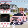 Costzon Ride on Car, Licensed Land Rover Discovery Sport Electric Vehicle, 12V Kids Car with Parent Remote Control, Music, Horn, Song, Gift for Aged 3+ (Light Pink, 38 x 24 x 17(L x W x H)) view 4